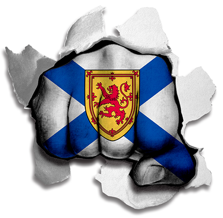 Fist Nova Scotia Flag Logo vinyl decal